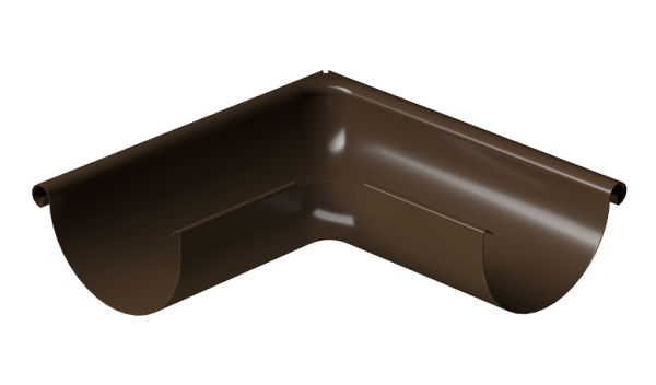 Угол внешний 90° D125 Döcke STAL PREMIUM Каштан, (RAL 8017) купить в Иваново