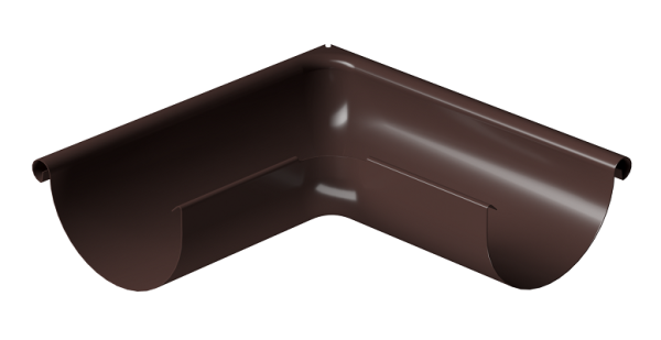 Угол внешний 90° D125 Döcke STAL PREMIUM Шоколад, (RAL 8019) купить в Иваново