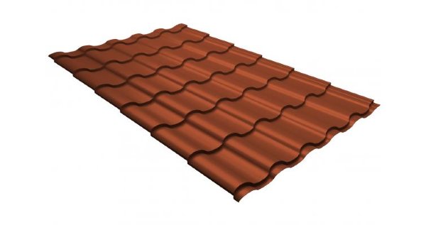 Металлочерепица кредо GL 0,5 GreenСoat Pural RR 750 кирпично-красный (RAL 8004 терракота) купить в Иваново