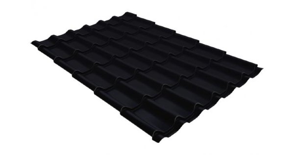 Металлочерепица классик GL 0,5 Velur20 RAL 9005 черный купить в Иваново