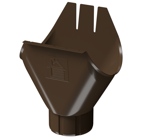 Воронка желоба D125 Döcke STAL PREMIUM Каштан, (RAL 8017) купить в Иваново