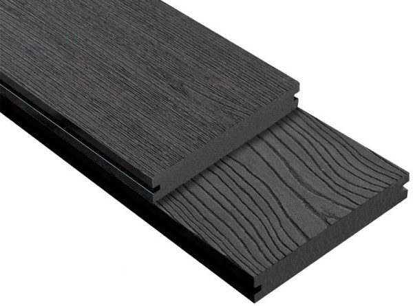 Террасная доска ДПК Outdoor 3D полнотелая STORM/OCEAN BLACK черная купить в Иваново