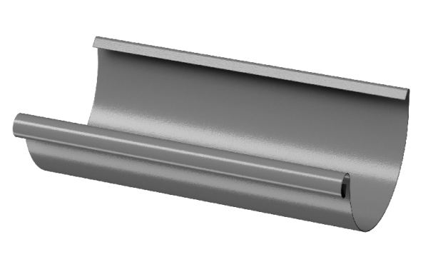 Желоб полукруглый D125 3 м Döcke STAL PREMIUM Графит, (RAL 7024) купить в Иваново