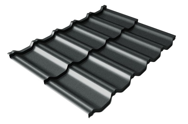 Металлочерепица модульная Квинта Uno Grand Line c 3D резом 0,5 GreenСoat Pural Matt RR2Н3 (RAL 7016 антрацитово-серый) купить в Иваново