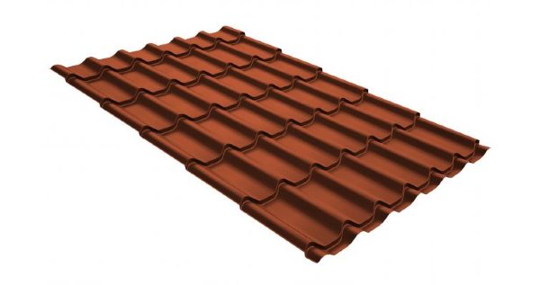 Металлочерепица классик GL 0,5 GreenCoat Pural RR 750 кирпично-красный (RAL 8004 терракота) купить в Иваново