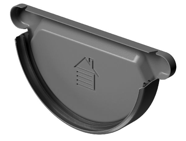 Заглушка желоба D125 Döcke STAL PREMIUM Графит, (RAL 7024) купить в Иваново