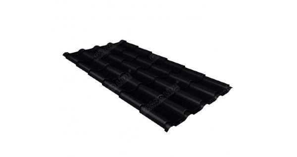 Металлочерепица камея 0,45 Drap RAL 9005 черный купить в Иваново