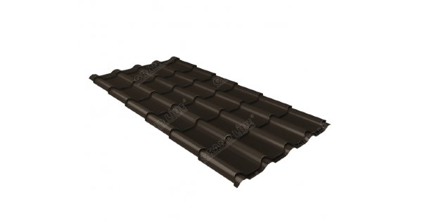 Металлочерепица камея GL 0,5 GreenCoat Pural matt RR 32 темно-коричневый (RAL 8019 серо-коричневый) купить в Иваново
