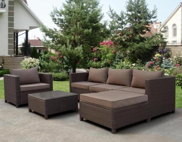 Комплект мебели AFINA плетеной из иск. ротанга YR821A Brown/Beige купить в Иваново