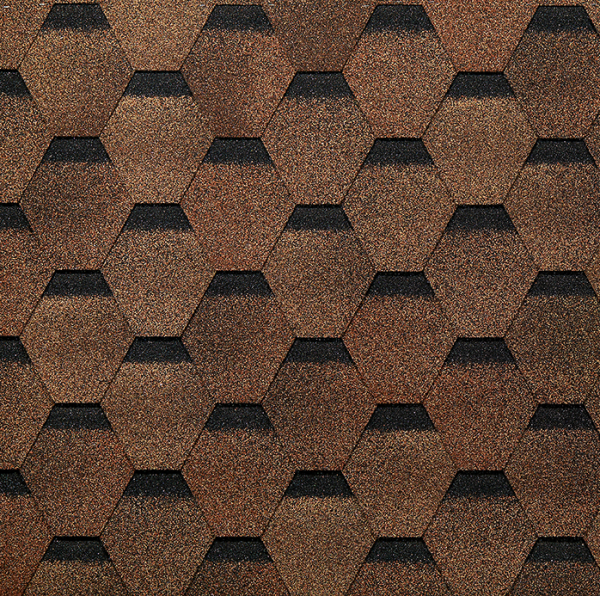 Гибкая черепица EURASIA Docke, Коллекция ШЕСТИГРАННИК Светло-коричневый купить в Иваново