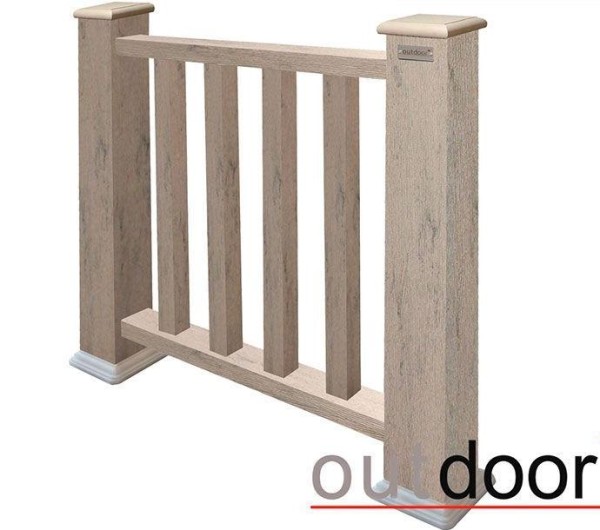 Ограждение из ДПК Outdoor Классик 3D STORM серый микс купить в Иваново