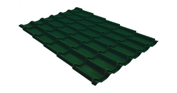 Металлочерепица классик 0,5 Satin RAL 6005 зеленый мох купить в Иваново