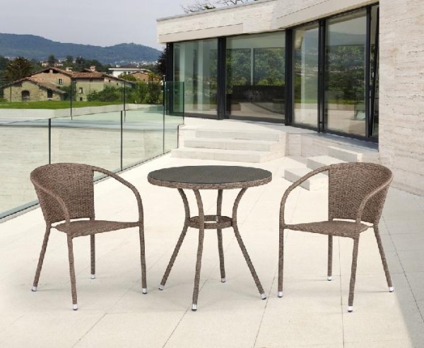 Комплект плетеной мебели AFINA из иск. ротанга T282ANT/Y137C-W56 Light Brown 2Pcs купить в Иваново