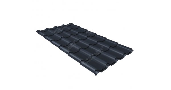 Металлочерепица камея 0,5 Satin RAL 7024 мокрый асфальт купить в Иваново