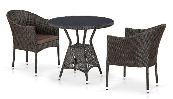 Комплект плетеной мебели AFINA из иск. ротанга T707ANS/Y350-W53 Brown 2Pcs купить в Иваново