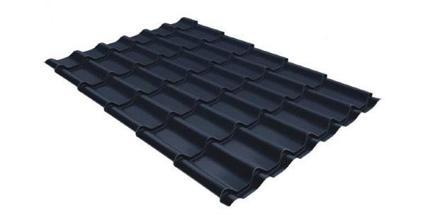 Металлочерепица классик 0,5 Satin RAL 7024 мокрый асфальт купить в Иваново