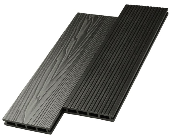 Террасная доска ДПК NanoWood двусторонняя New 3D тиснение + вельвет Графит купить в Иваново
