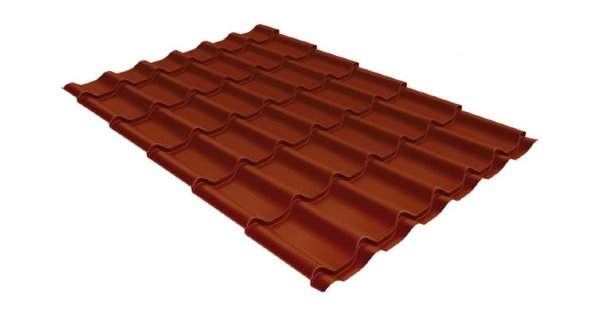 Металлочерепица классик 0,5 Satin RAL 8004 терракота купить в Иваново