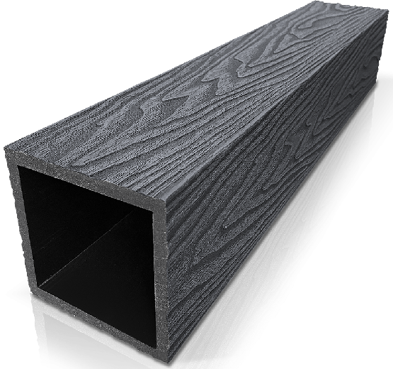 Столб ДПК 3D GardenParkett фактура дерева Графит купить в Иваново