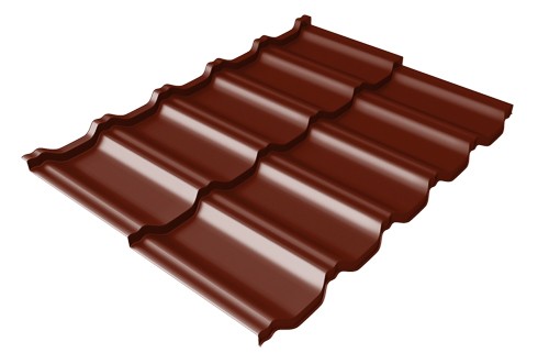 Металлочерепица модульная Квинта Uno Grand Line c 3D резом 0,5 Satin RAL 3005 красное вино купить в Иваново