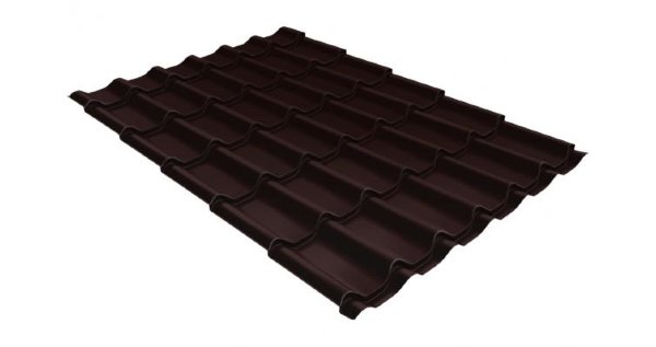Металлочерепица классик 0,5 Satin RAL 8017 шоколад купить в Иваново
