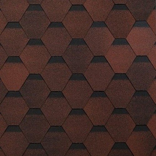 Гибкая черепица Shinglas, коллекция Оптима – Красный купить в Иваново