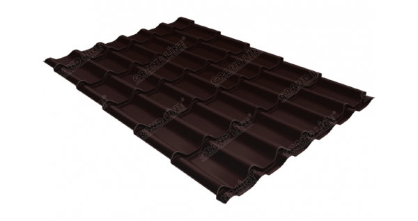 Металлочерепица классик GL 0,5 Quarzit RAL 8017 шоколад Metallic купить в Иваново