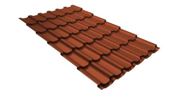 Металлочерепица квинта плюс 0,5 GreenCoat Pural RR 750 кирпично-красный (RAL 8004 терракота) купить в Иваново